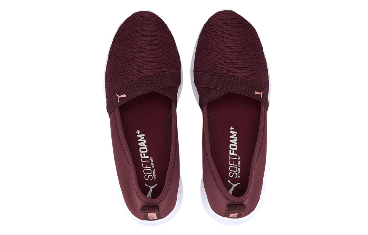 Lookbook Puma Adelina 單腳踏休閒跑步鞋 女款 酒紅