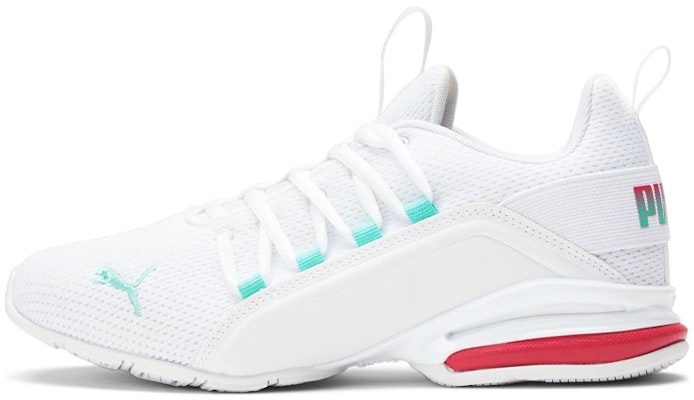 彪馬 Axelion Bright 減震防滑 拼色運動跑步鞋 女款 白綠紅 Buy 彪馬 Axelion Bright 減震防滑 拼色運動跑步鞋 女款 白綠紅