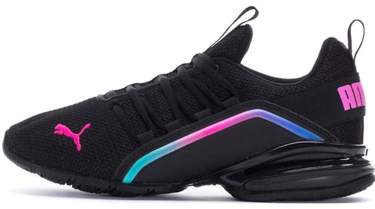 PUMA Axelion 漸變網布防滑耐磨低筒跑步鞋 女款 黑粉 Buy PUMA Axelion 漸變網布防滑耐磨低筒跑步鞋 女款 黑粉