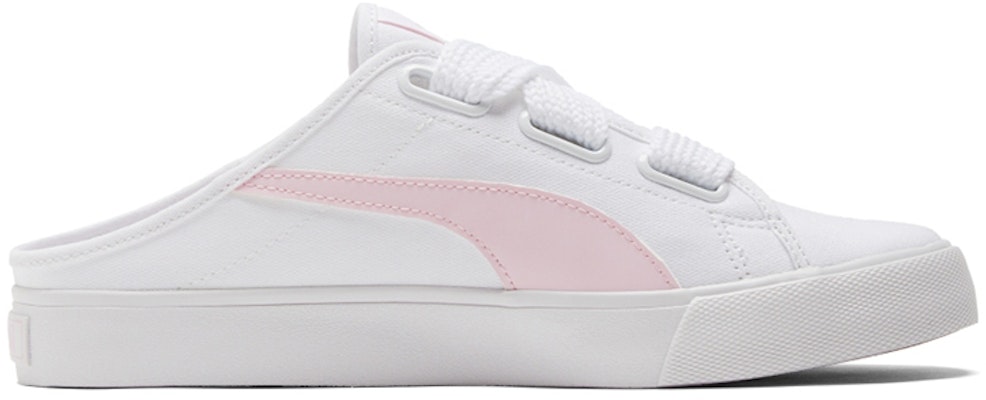 (Women) Puma Bari Mule Ribbon Casual Skateboarding Shoes White Pink 382331-04 Order (Women) Puma Bari Mule Ribbon Casual Skateboarding Shoes White Pink 382331-04