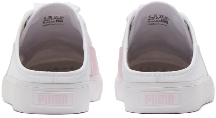 (Women) Puma Bari Mule Ribbon Casual Skateboarding Shoes White Pink 382331-04 Purchase (Women) Puma Bari Mule Ribbon Casual Skateboarding Shoes White Pink 382331-04