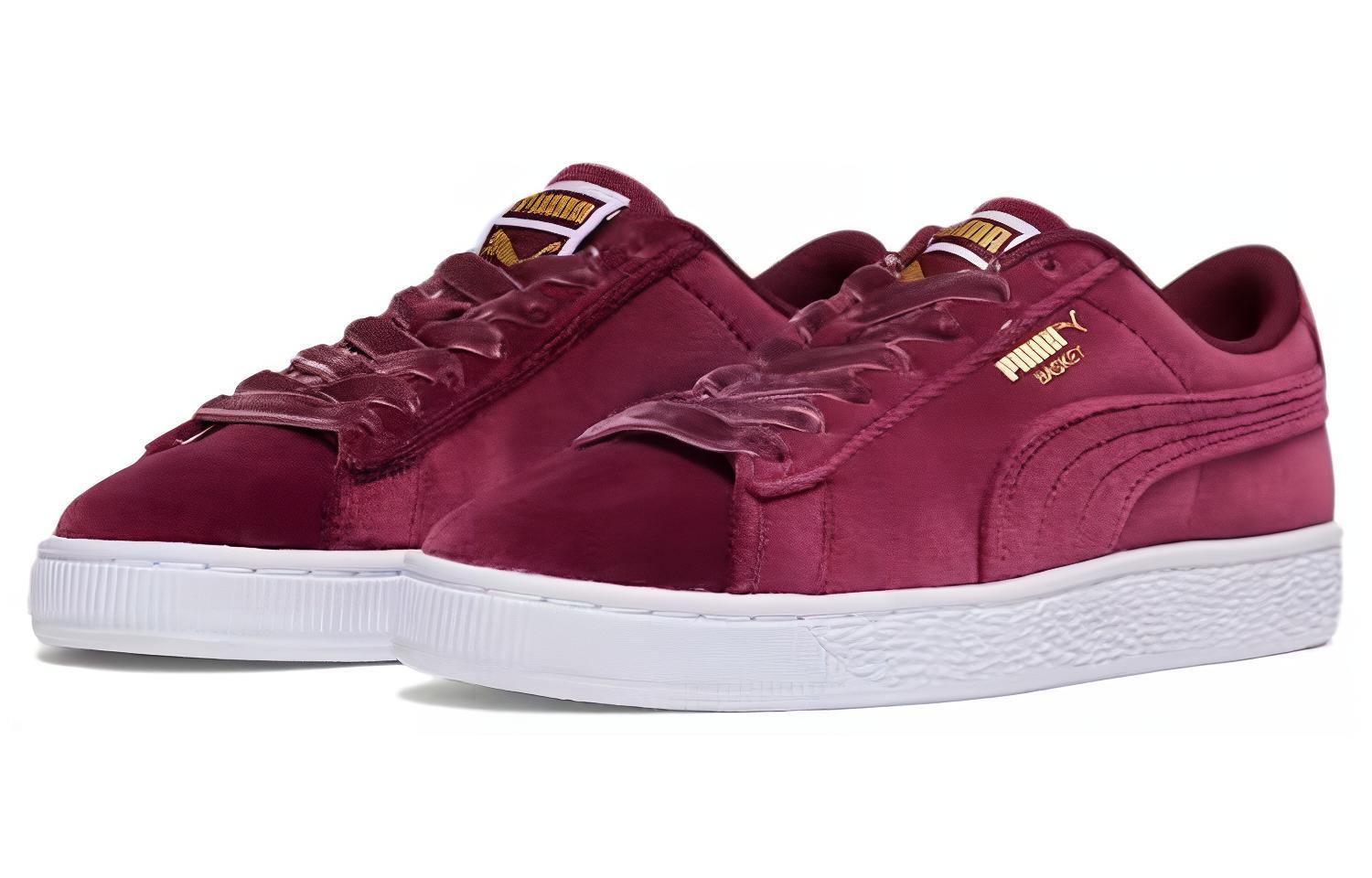 Lookbook (W) Puma Basket 'Classic Velvet - Dark Jasper' Sepatu Klasik Velvet Jasper Gelap 398949-02