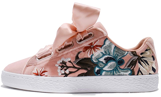 (Women) Puma Basket 'Heart Hyper Embroidery - Peach' 366116-02 Buy (Women) Puma Basket 'Heart Hyper Embroidery - Peach' 366116-02