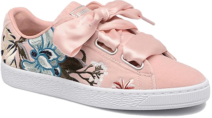 (Women) Puma Basket 'Heart Hyper Embroidery - Peach' 366116-02 Order (Women) Puma Basket 'Heart Hyper Embroidery - Peach' 366116-02