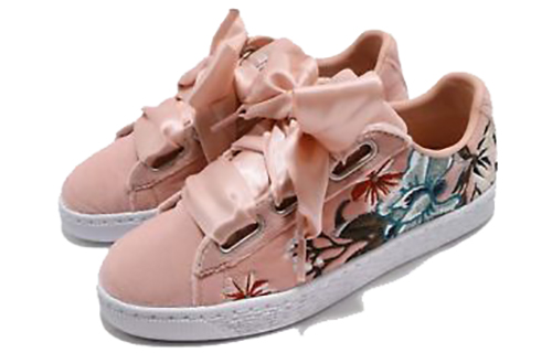 Lookbook (Women) Puma Basket 'Heart Hyper Embroidery - Peach'  366116-02