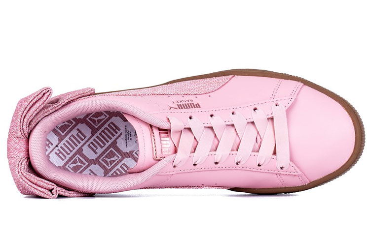 Lookbook 彪馬 Basket Bow 輕便耐磨 低筒休閒板鞋 女款 粉