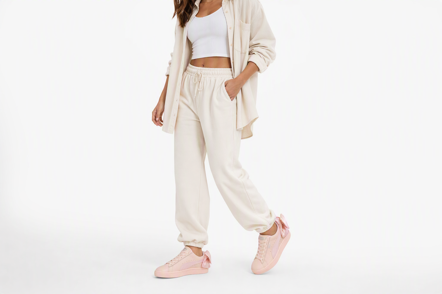 Order PUMA Basket Bow Pearl 蝴蝶結尾 純色復古 低幫 板鞋 男女同款 粉色