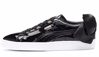 (Women) Puma Basket Bow Patent 'Black' 368118-01 (Women) Puma Basket Bow Patent 'Black' 368118-01