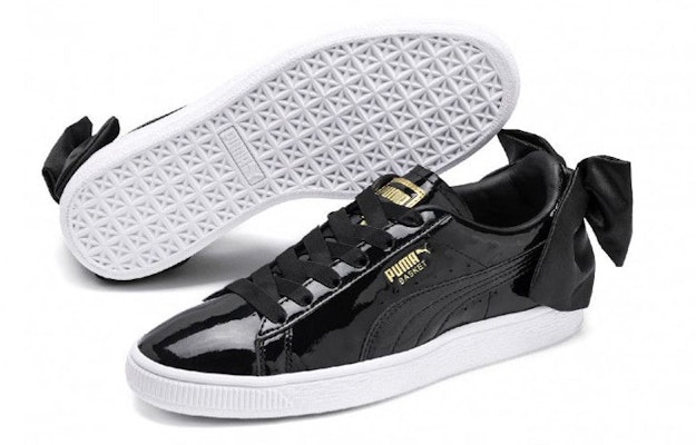 (Women) Puma Basket Bow Patent 'Black' 368118-01 Purchase (Women) Puma Basket Bow Patent 'Black' 368118-01