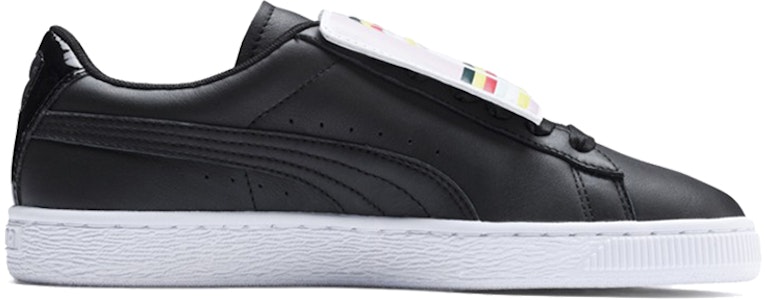 (W) Puma Basket Badge Kasut Kasual Hitam/Putih 369183-02 Order (W) Puma Basket Badge Kasut Kasual Hitam/Putih 369183-02