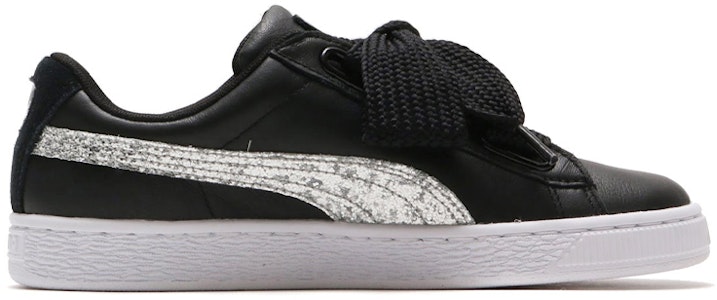 (W) プーマ バスケット ハート ブラックシルバーグリッター 364078-03 Order (W) プーマ バスケット ハート ブラックシルバーグリッター 364078-03