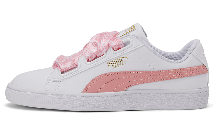 (Women) Puma Basket Heart Reinvent Shoes White/Pink 369935-01