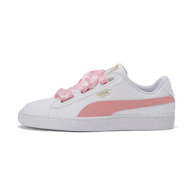 (W) Puma Basket Heart Reinvent Shoes White/Pink
