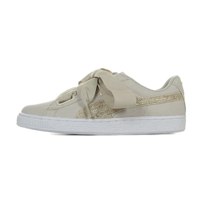 (W) Puma Basket Heart Canvas 'Light Brown'