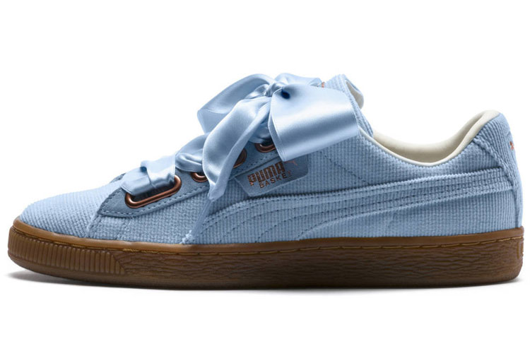 Buy (W) 푸마 바스켓 하트 코듀로이 '블루 브라운' 366729-03