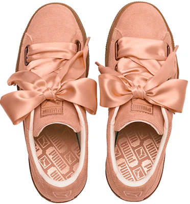 (W) Puma Basket Heart Corduroy ''Rosa Braun'' 366729-01 Purchase (W) Puma Basket Heart Corduroy ''Rosa Braun'' 366729-01