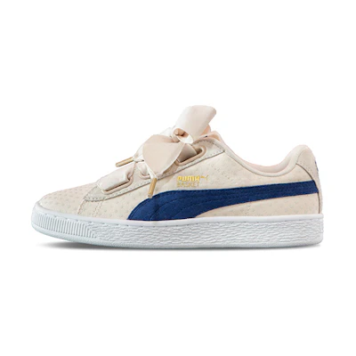(W) Puma Basket Heart Denim 'Oatmeal Twilight Blue'