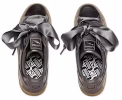 Shop PUMA Basket Heart Luxe 蝴蝶結 復古低筒休閒 低筒 板鞋 女款 黑