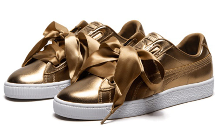 Lookbook (W) Puma Basket Heart Luxe Retro Freizeit Skateboarding Schuhe 366730-02