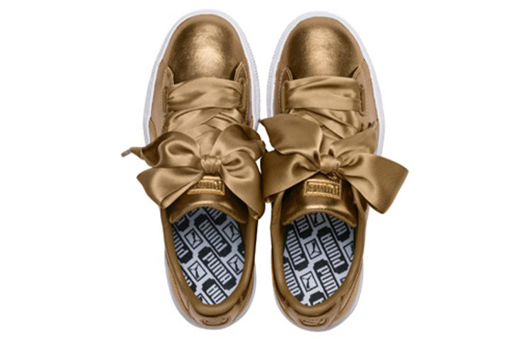 Shop (W) Puma Basket Heart Luxe Retro Freizeit Skateboarding Schuhe 366730-02