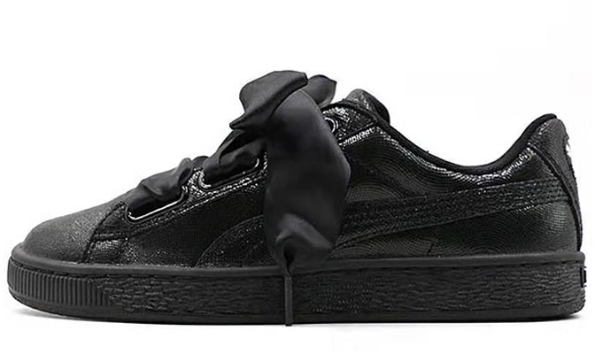 Puma Basket Heart Night Sky 復古低筒休閒板鞋 女款 黑色 Buy Puma Basket Heart Night Sky 復古低筒休閒板鞋 女款 黑色