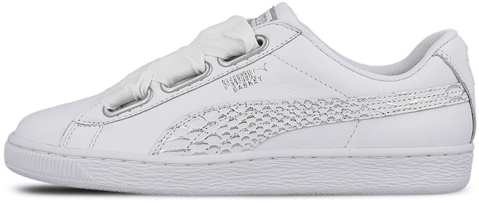 (Women) Puma Basket Heart Oceanaire Leisure Board Shoes White 366443-02 Buy (Women) Puma Basket Heart Oceanaire Leisure Board Shoes White 366443-02