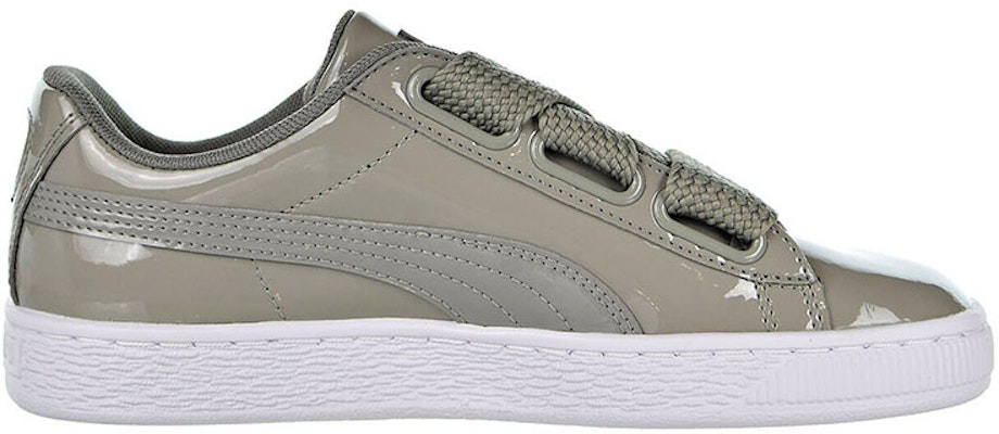 Buy Women Puma Basket Heart Patent Silver Grey 363073 12 Novelship