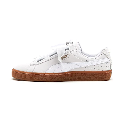 (W) Puma Basket Heart Perf Gum 'White'
