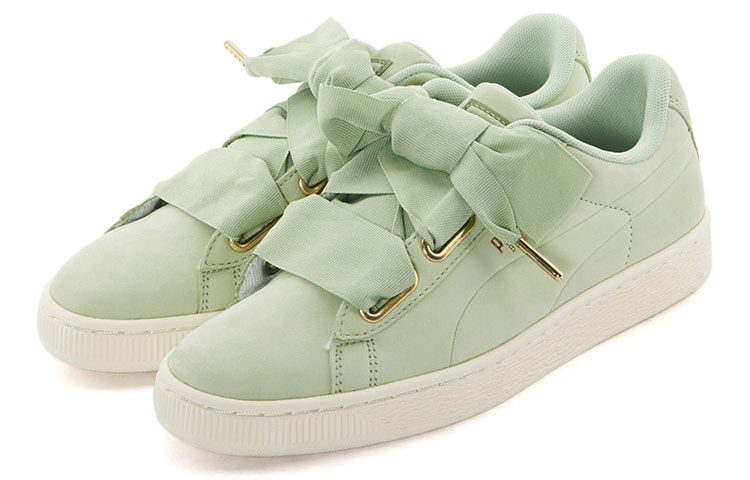 (W) Puma Basket Heart Shoes Green 圖 3