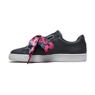 (W) Puma Basket Heart Wonderland 'Black Pink'