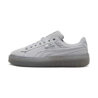 (W) Puma Basket Platform Strap 'Grey'