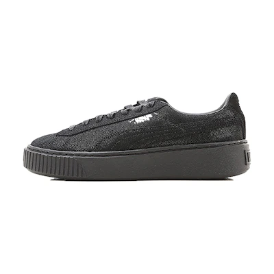 (W) Puma Basket Platform Casual Sneakers 'Black'