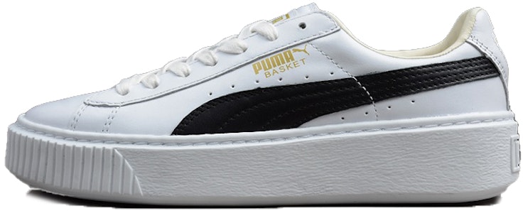 PUMA Platform Basket 防滑耐磨 低筒 板鞋 男女同款 黑白色 Buy PUMA Platform Basket 防滑耐磨 低筒 板鞋 男女同款 黑白色
