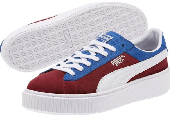 (W) Puma Basket Platform 'Color Blocked - Merah Anggur Biru Asli' 365709-01 Purchase (W) Puma Basket Platform 'Color Blocked - Merah Anggur Biru Asli' 365709-01