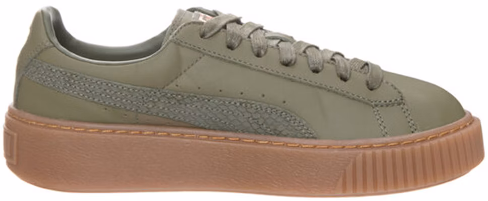 (Women) Puma Basket Patforml Leisure 'Green' 366716-04 Order (Women) Puma Basket Patforml Leisure 'Green' 366716-04