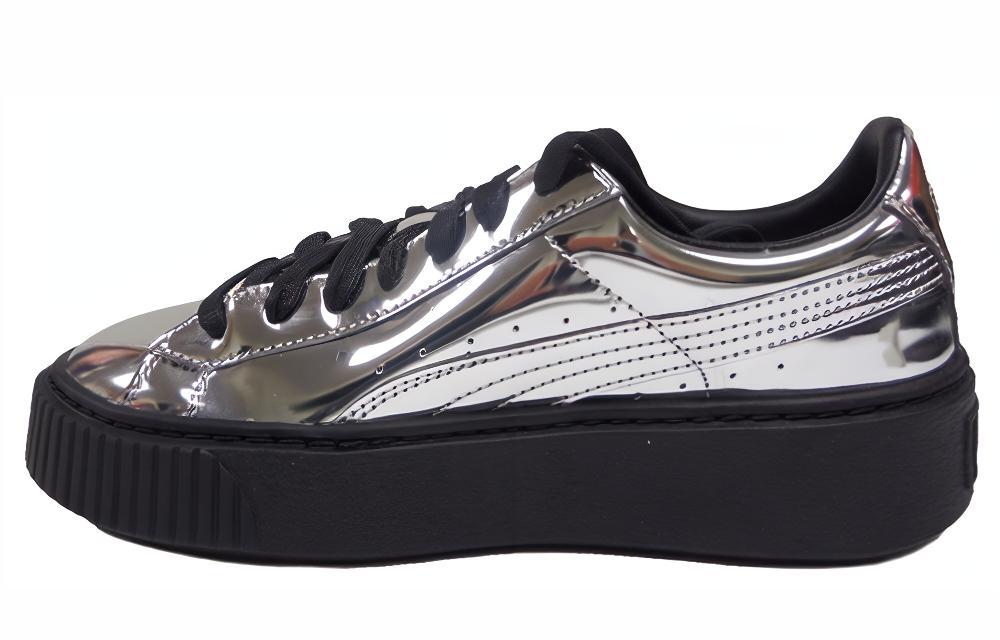 (Women) Puma Basket Platform 'Metallic Silver'  362339-06