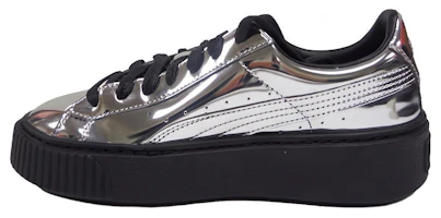 (Women) Puma Basket Platform 'Metallic Silver' 362339-06 (Women) Puma Basket Platform 'Metallic Silver' 362339-06