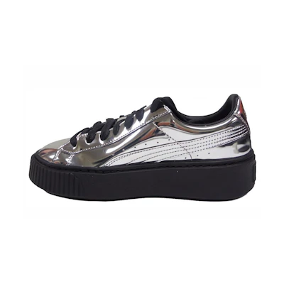 (W) Puma Basket Platform 'Metallic Silver'