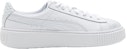 (W) Puma Basket Platform Ocean Leisure Kasut Luncur Putih 366442-02