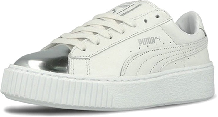 Women Puma Basket Platform Rihanna Metallic Toe 366169 01