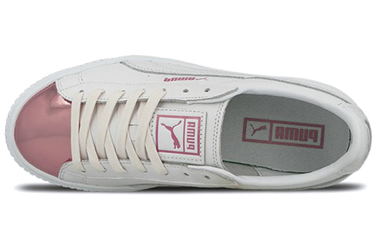 Buy Women Puma Basket Platform Metallic S White Lilac Snow 366169 04 Novelship
