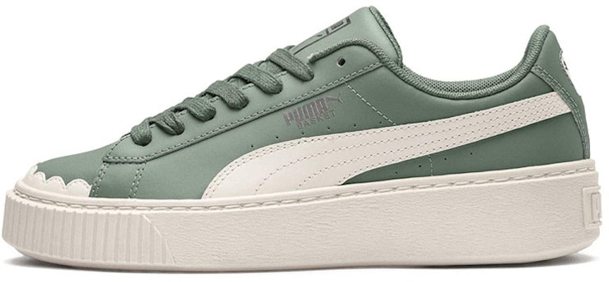 (W) 푸마 바스켓 플랫폼 스캘럽 그린/화이트 366723-01 Buy (W) 푸마 바스켓 플랫폼 스캘럽 그린/화이트 366723-01