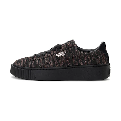 (W) Puma Basket Platform 'Velvet Rope - Black'