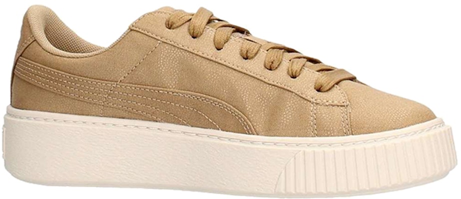 (W) Puma Basket Platform Cv 'Wheat White' Cokelat Putih 365623-02 Order (W) Puma Basket Platform Cv 'Wheat White' Cokelat Putih 365623-02