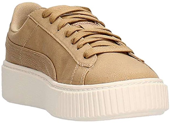 (W) Puma Basket Platform Cv 'Wheat White' Cokelat Putih 365623-02 Lookbook (W) Puma Basket Platform Cv 'Wheat White' Cokelat Putih 365623-02
