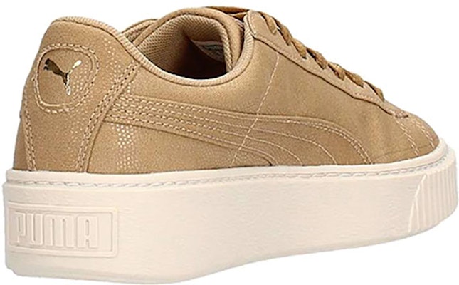 (W) Puma Basket Platform Cv 'Wheat White' Cokelat Putih 365623-02 Shop (W) Puma Basket Platform Cv 'Wheat White' Cokelat Putih 365623-02