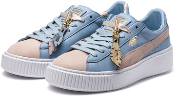 PUMA Basket Platform Coach 低帮 板鞋 女款 白藍棕 Order PUMA Basket Platform Coach 低帮 板鞋 女款 白藍棕