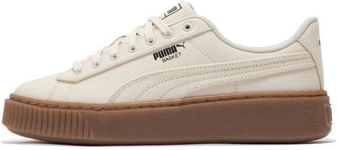 PUMA Basket Platform Canvas 防滑 低筒 帆布鞋 女款 米色 Buy PUMA Basket Platform Canvas 防滑 低筒 帆布鞋 女款 米色
