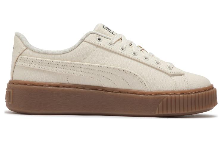 Order PUMA Basket Platform Canvas 防滑 低筒 帆布鞋 女款 米色