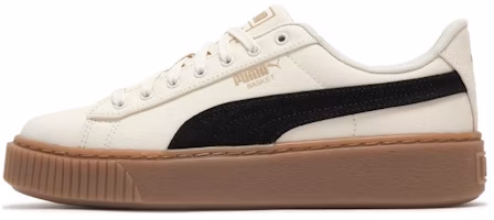 (Women) Puma Basket Platform Canvas 'Beige Black' 399251-01 (Women) Puma Basket Platform Canvas 'Beige Black' 399251-01